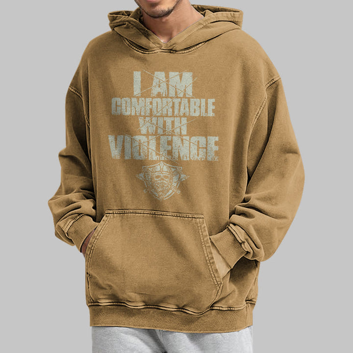 WorldNorse I Am Comfortable With Violence Washed Hoodie - image 27