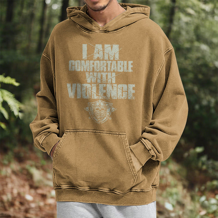WorldNorse I Am Comfortable With Violence Washed Hoodie - image 28