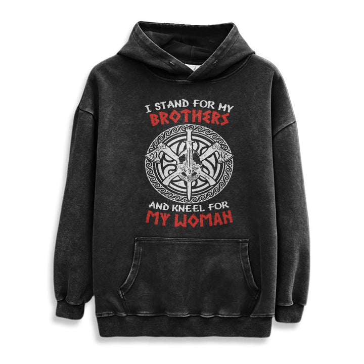 WorldNorse Viking Standbrothers Washed Hoodie - image 2