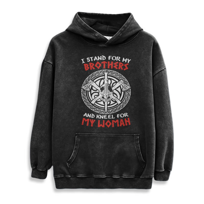 WorldNorse Viking Standbrothers Washed Hoodie - image 3