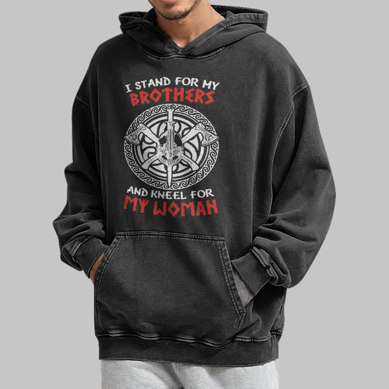WorldNorse Viking Standbrothers Washed Hoodie - image 4