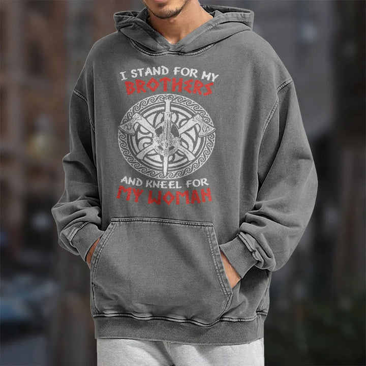 WorldNorse Viking Standbrothers Washed Hoodie - image 14