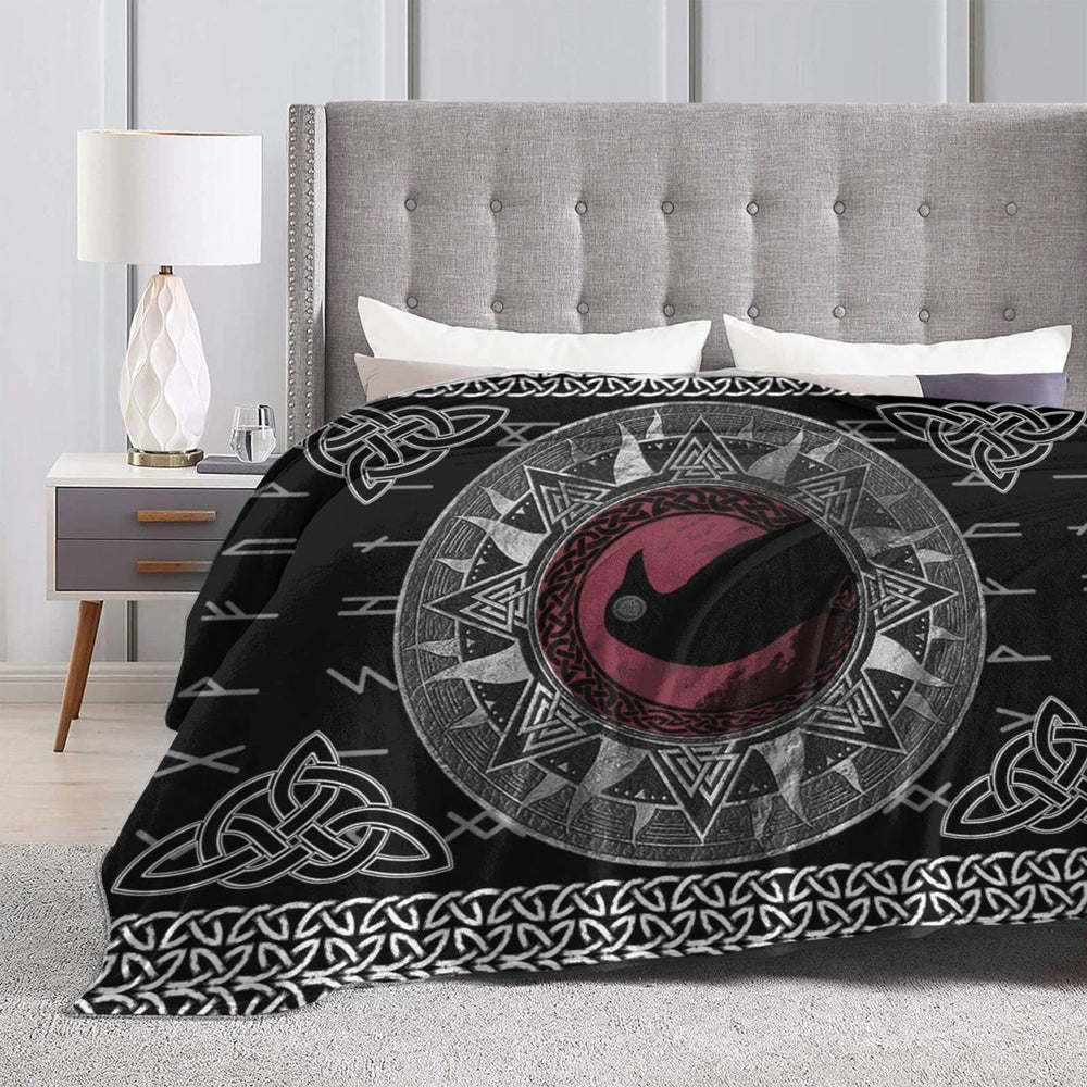 WorldNorse Celtic Knot Raven Blanket - image 1