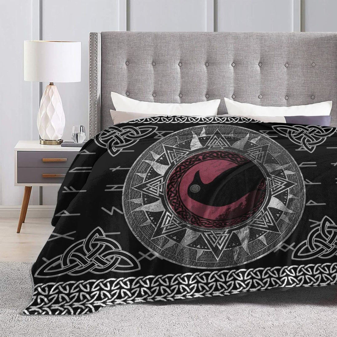 WorldNorse Celtic Knot Raven Blanket - image 1
