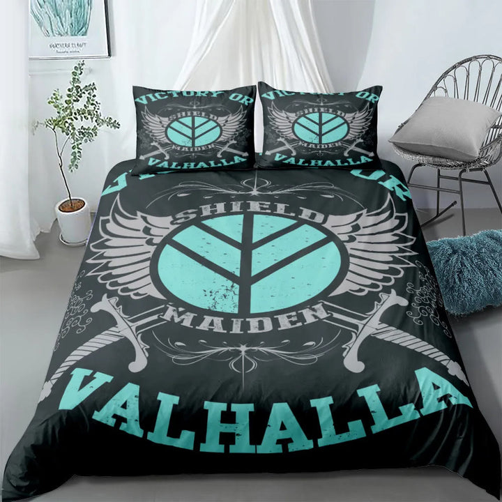 WorldNorse Valhalla Warrior Bedding Set - Valhalla - 260X240cm (1 Duvet Cover + 2 Pillow Case) - image 0