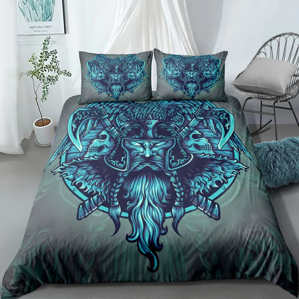WorldNorse Valhalla Warrior Bedding Set - Viking Axe - 260X240cm (1 Duvet Cover + 2 Pillow Case) - image 3