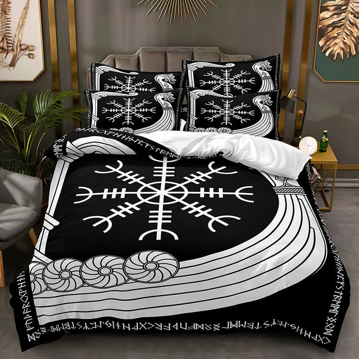 WorldNorse Helm Of Awe Bedding Set - Helm of Awe - 264X228cm (1 Duvet Cover + 2 Pillow Case) - image 1