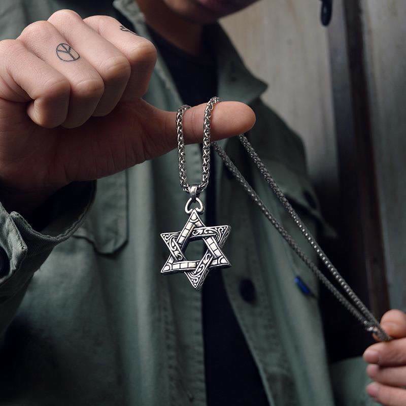 WorldNorse Unique Hexagram Necklace - image 2