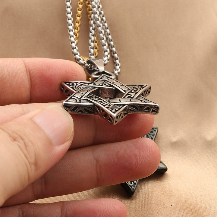 WorldNorse Unique Hexagram Necklace - image 3