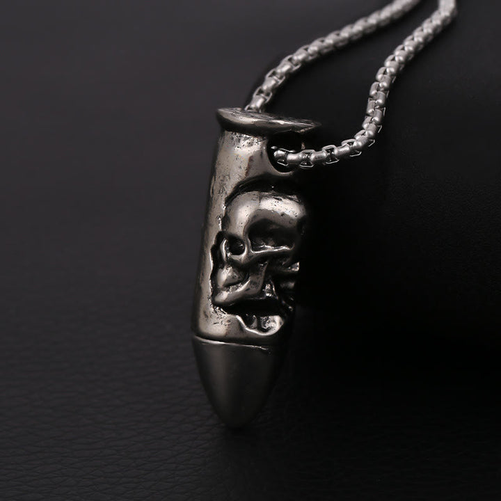 WorldNorse Skull Wrap Bullet Cross Necklace - image 2