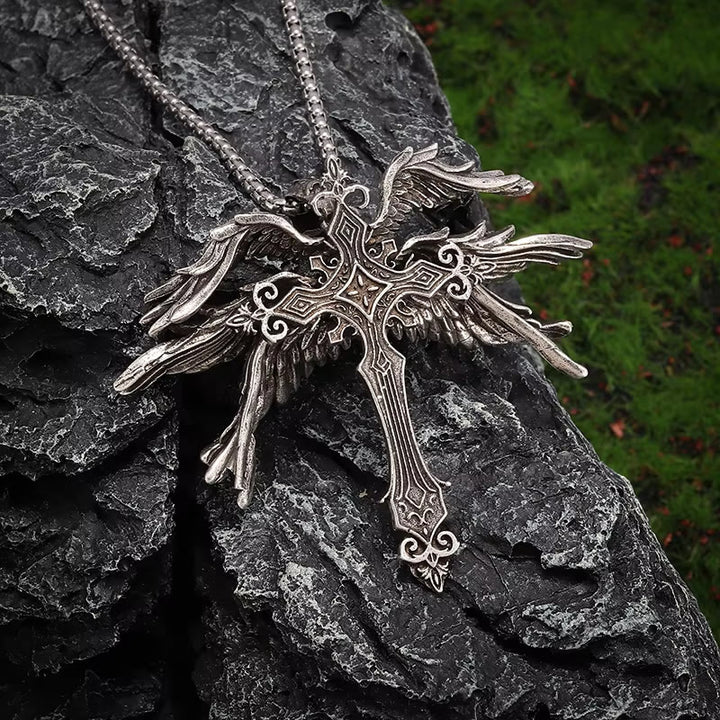 WorldNorse Holy Angel Six Wings Cross Necklace - image 4