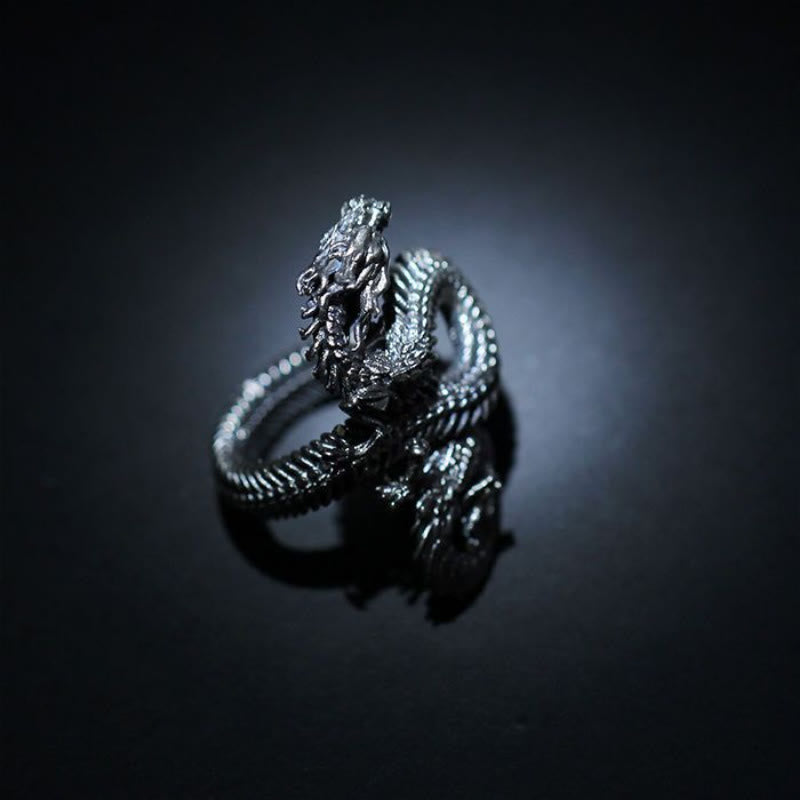 WorldNorse Cool Dragon Skeleton Adjustable Ring - image 4