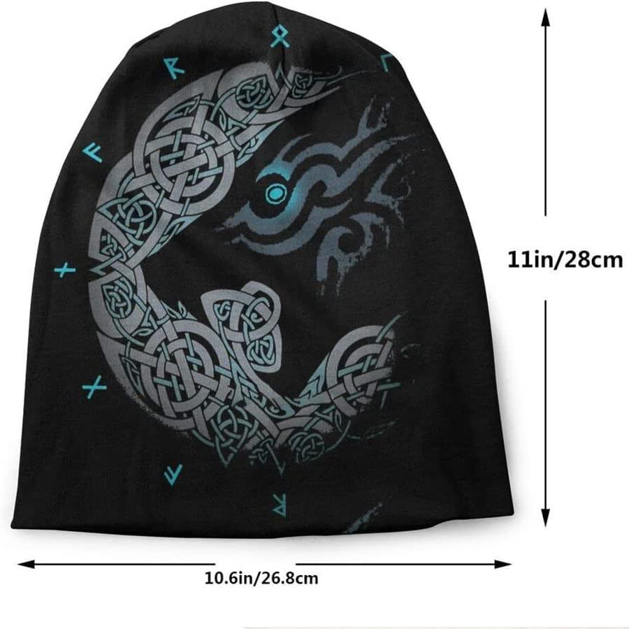 WorldNorse Wolves Celtic Knot Rune Beanie - image 2