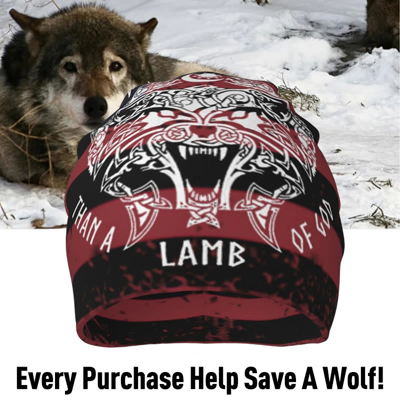 WorldNorse Odin Viking Norse Wolf Beanie - image 2