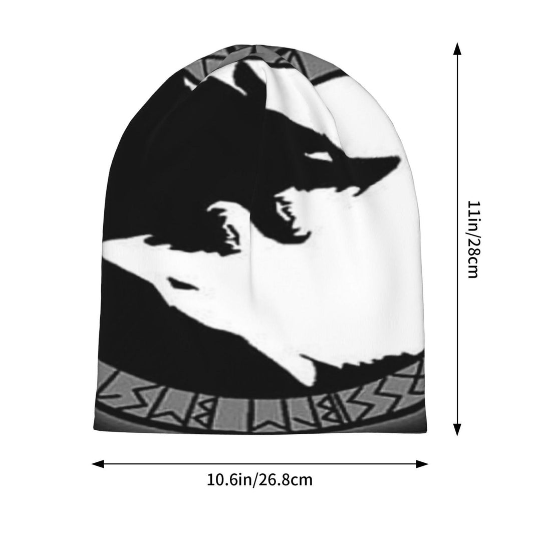 WorldNorse Wolves With Odin Runes Beanie - image 3