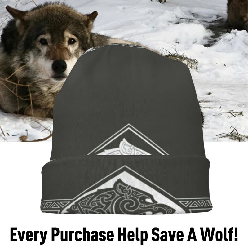 WorldNorse Double Wolves Norse Beanie - image 9