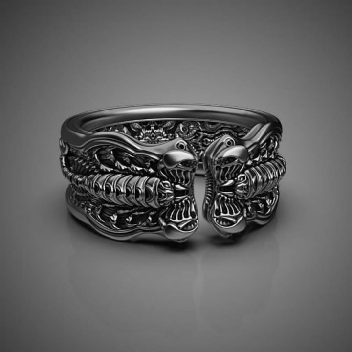 WorldNorse Creative Black Scorpion Open Ring - UK Size V1/2 (US 11) - image 0