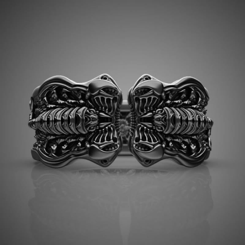 WorldNorse Creative Black Scorpion Open Ring - image 2