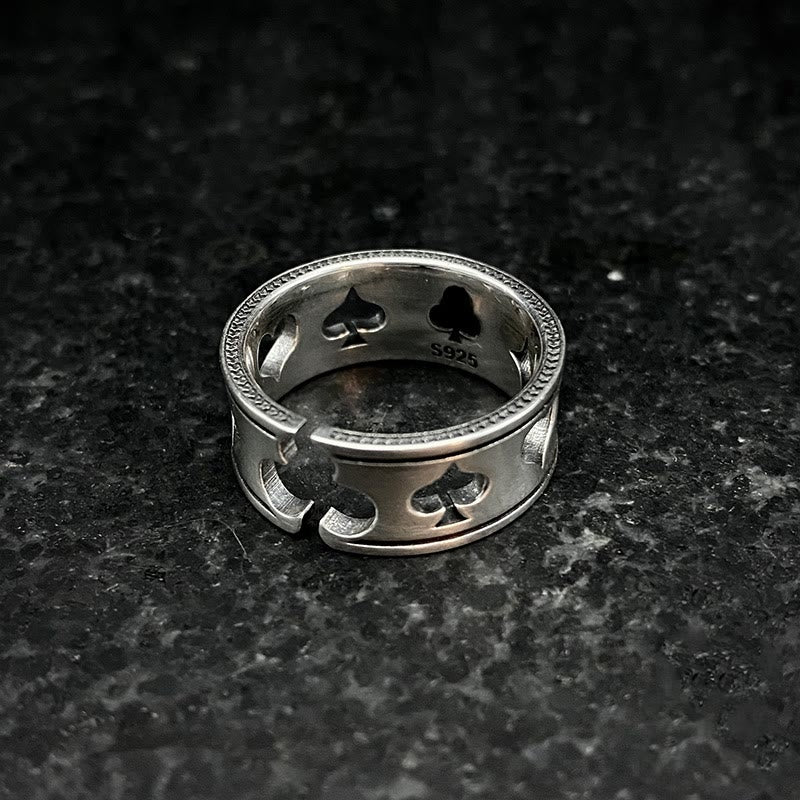 WorldNorse Playing Card Hollow Ring - Adjustable - image 0