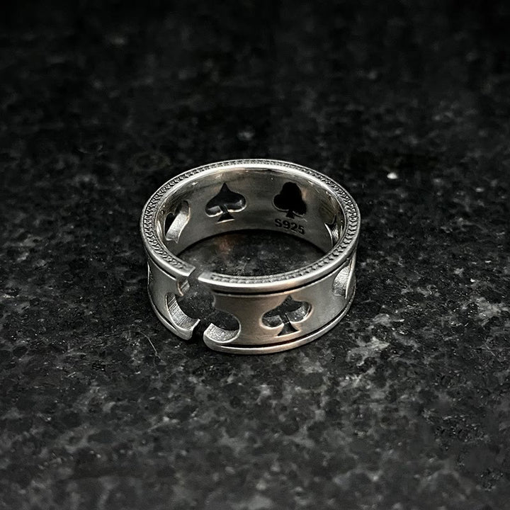 WorldNorse Playing Card Hollow Ring - Adjustable - image 0