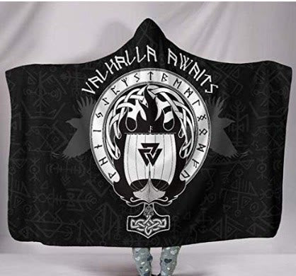 WorldNorse Odin Valknut Hooded Blanket - image 3