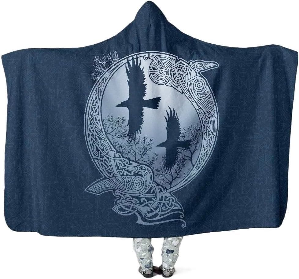 WorldNorse Celtic Knot Hooded Blanket - Raven - 150x200cm - image 2