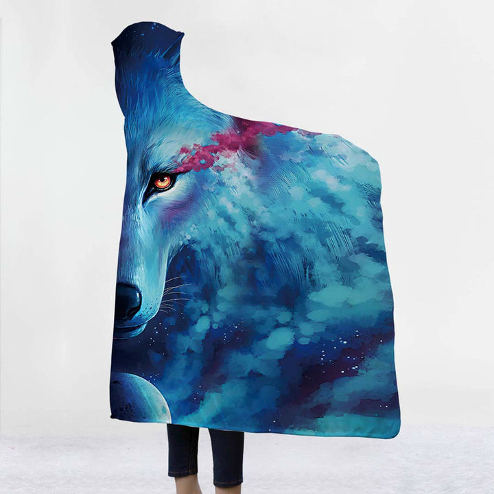 WorldNorse Galaxy Wolves Hooded Blanket - image 8