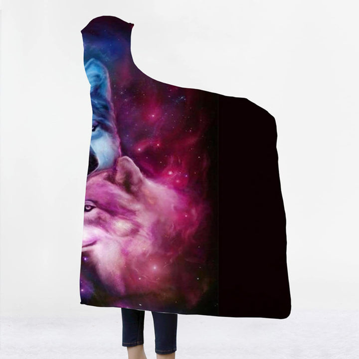 WorldNorse Mystic Wolves Hooded Blanket - image 1