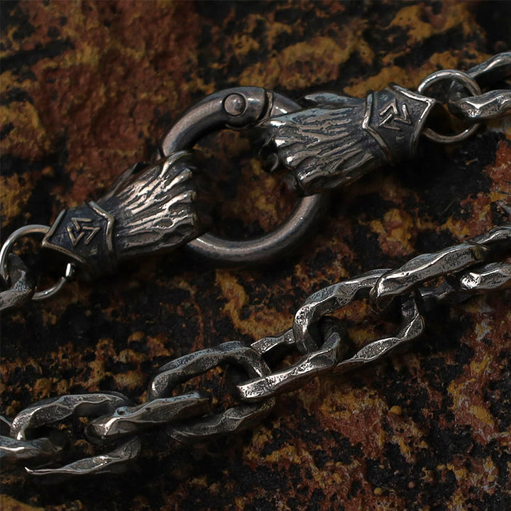 WorldNorse Handmade Viking Fist Silver Cable Bracelet / Necklace - image 2