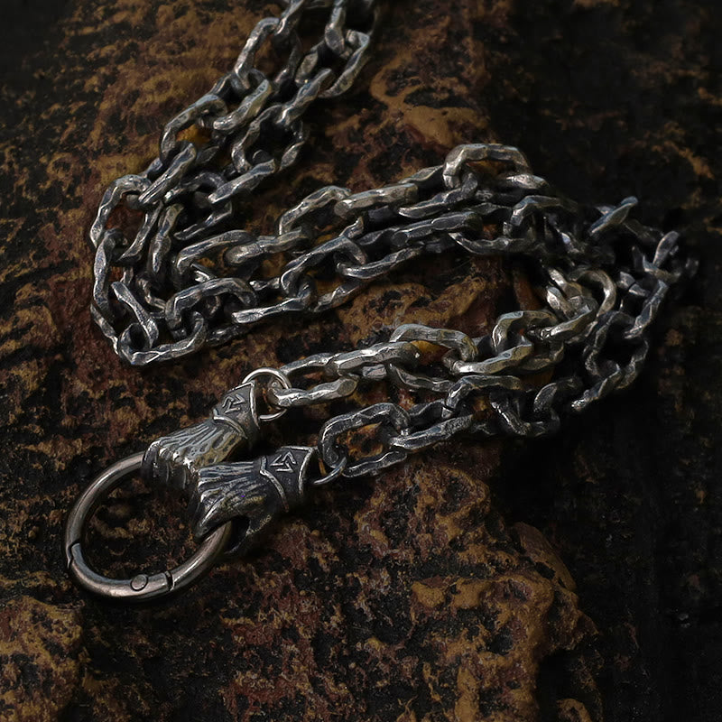 WorldNorse Handmade Viking Fist Silver Cable Bracelet / Necklace - image 10