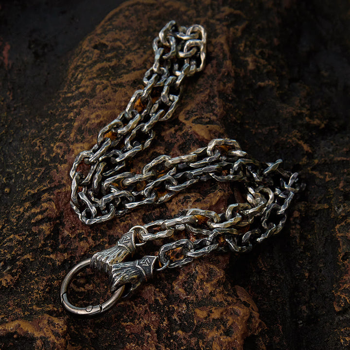WorldNorse Handmade Viking Fist Silver Cable Bracelet / Necklace - image 11
