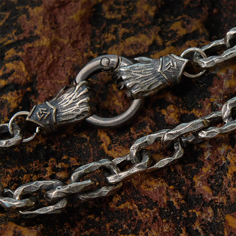 WorldNorse Handmade Viking Fist Silver Cable Bracelet / Necklace - image 5