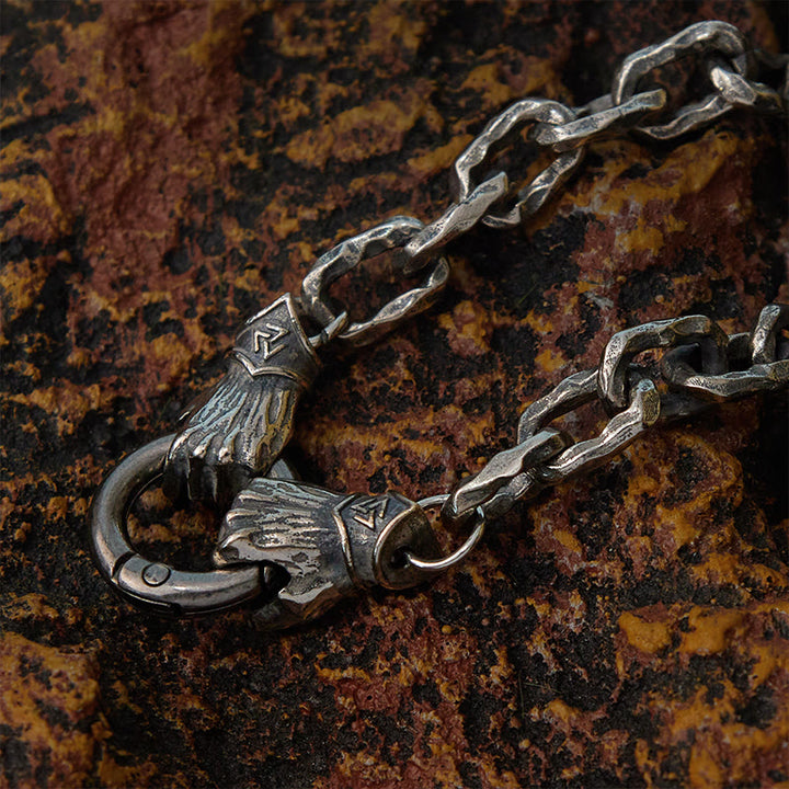 WorldNorse Handmade Viking Fist Silver Cable Bracelet / Necklace - image 4