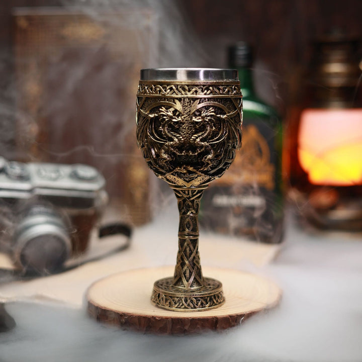 WorldNorse Celtic Knot Double Dragon Goblet - image 5