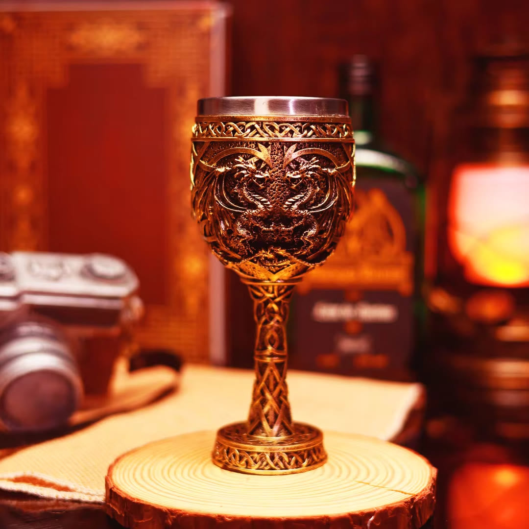WorldNorse Celtic Knot Double Dragon Goblet - image 7
