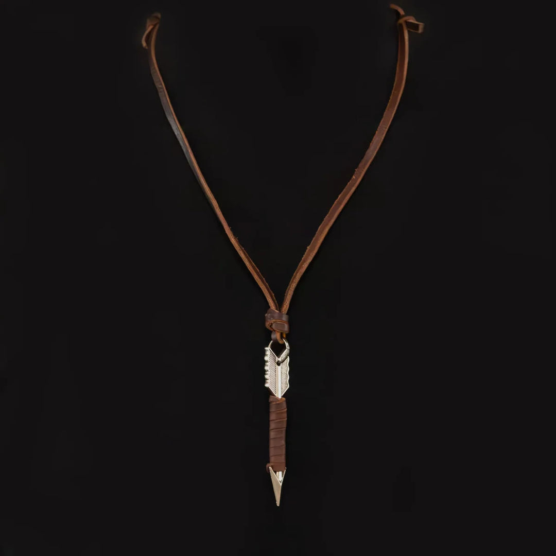 WorldNorse Vintage Arrow Finn Leather Necklace - image 4