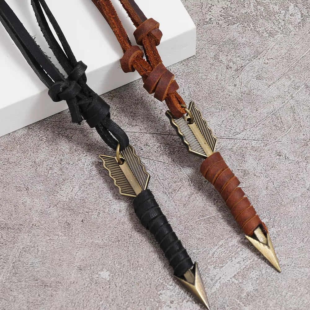 WorldNorse Vintage Arrow Finn Leather Necklace - image 6