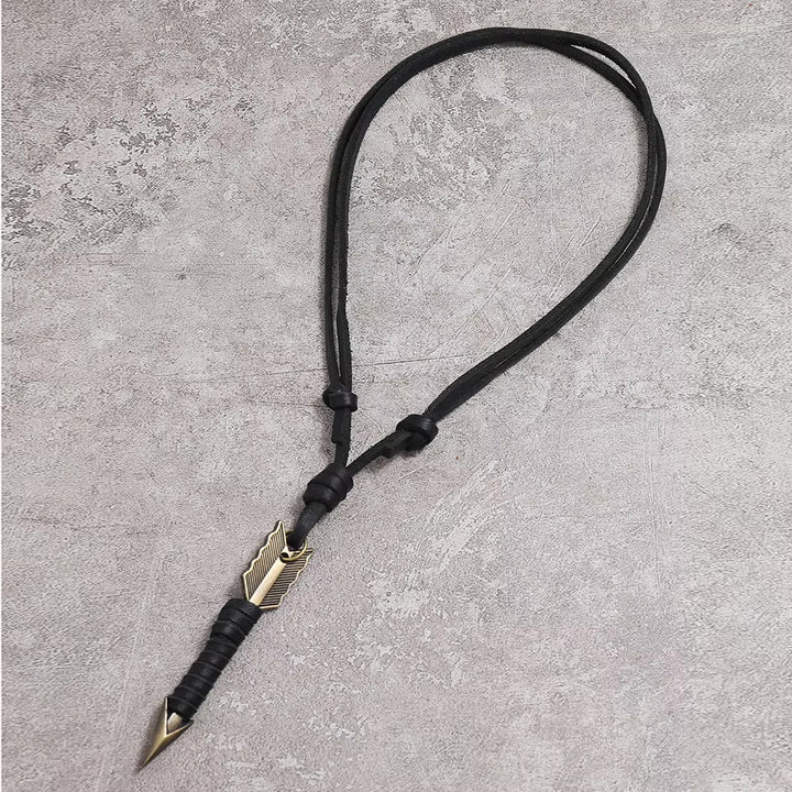 WorldNorse Vintage Arrow Finn Leather Necklace - image 9