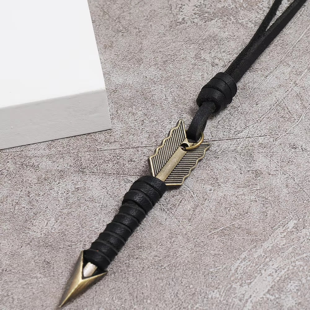 WorldNorse Vintage Arrow Finn Leather Necklace - image 8