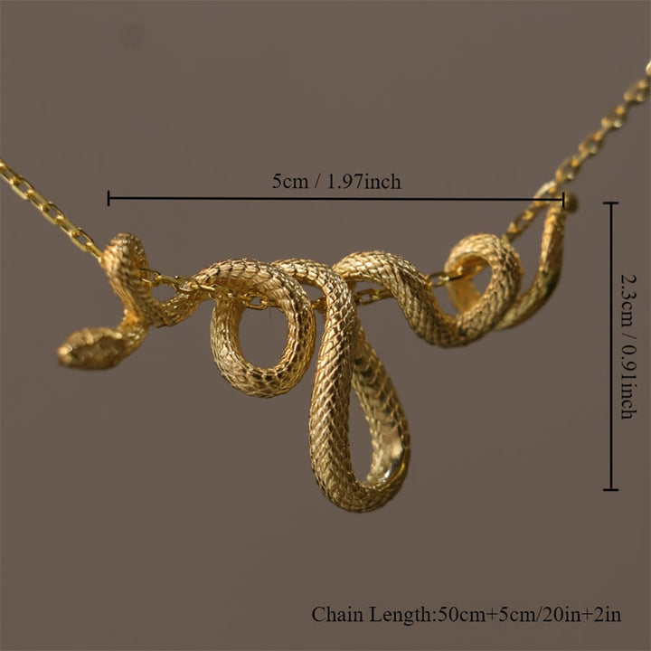 WorldNorse Glittering Golden Silver Snake Chain Necklace - image 3