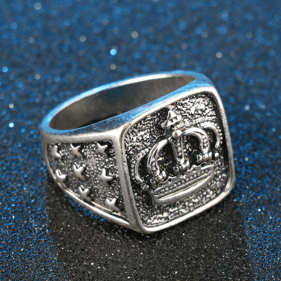 WorldNorse Dirty Biker Vintage Crown Ring - UK Size Z+1（US 14) - image 0