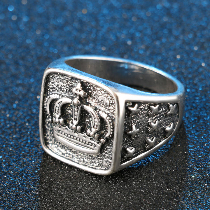 WorldNorse Dirty Biker Vintage Crown Ring - image 2