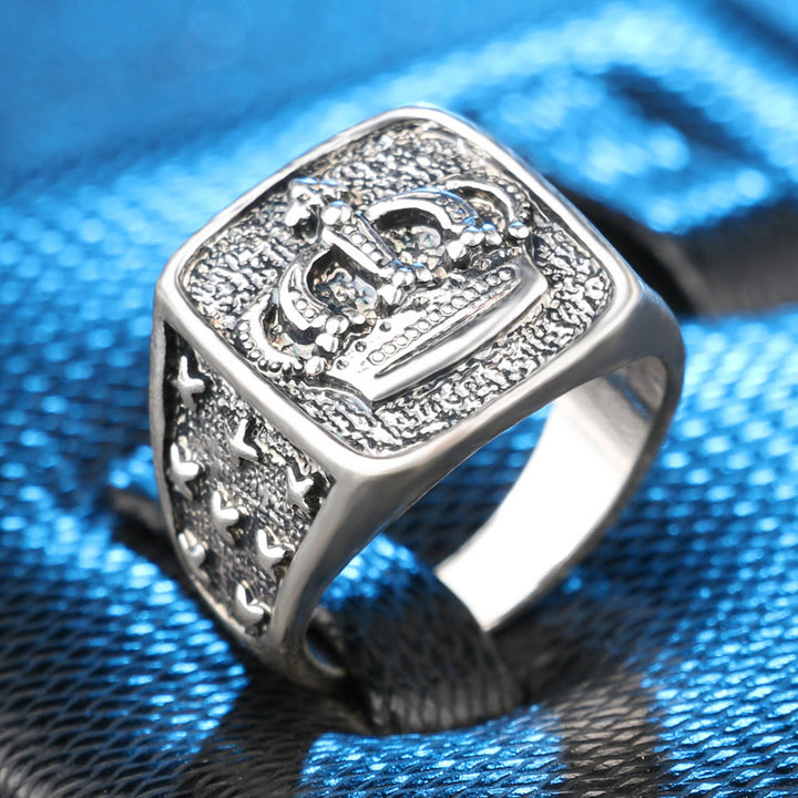 WorldNorse Dirty Biker Vintage Crown Ring - image 3