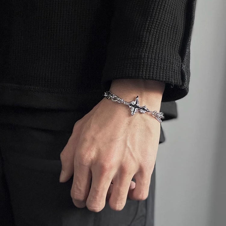 WorldNorse Darkness Cross Cable Chain Bracelet - image 3