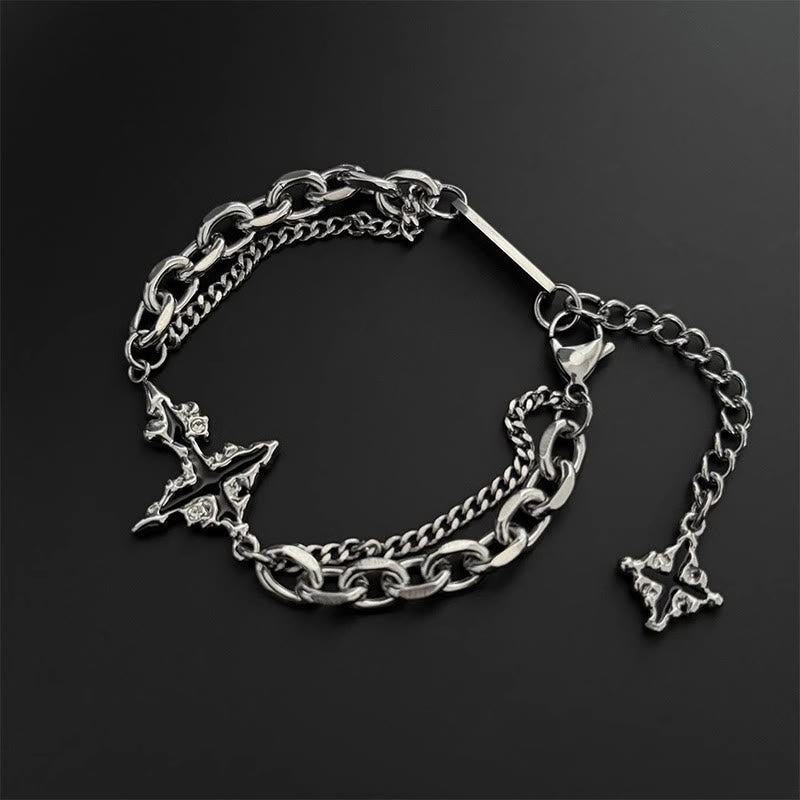 WorldNorse Darkness Cross Cable Chain Bracelet - image 1