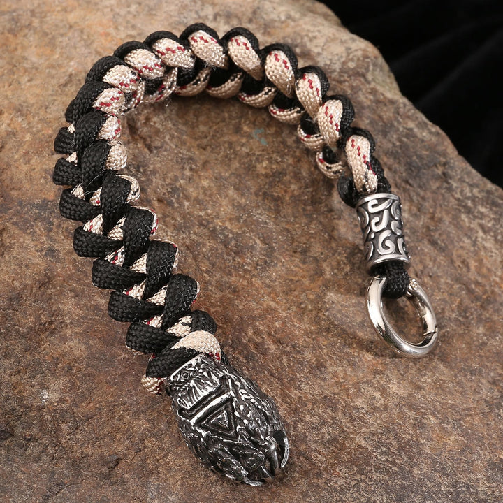 WorldNorse Viking Wolf Head Bear Braided Bracelet - image 10