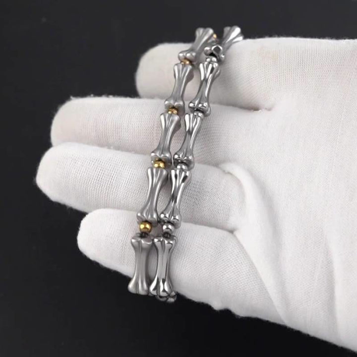 WorldNorse Stainless Steel Matte Bone Link Bracelet - image 3