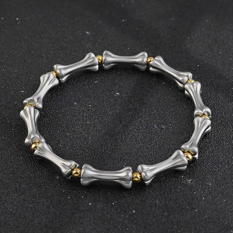 WorldNorse Stainless Steel Matte Bone Link Bracelet - 22cm - image 0