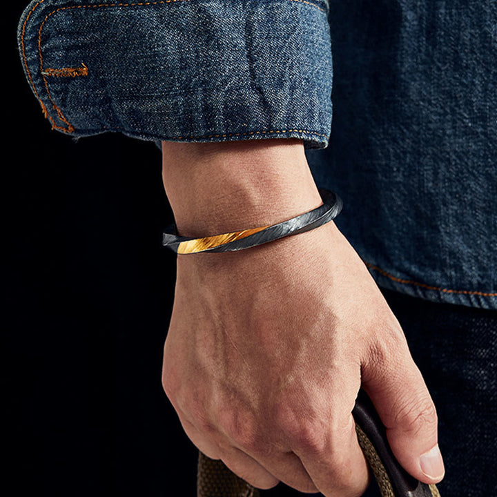 WorldNorse 999 Sterling Silver Flowing Fire Inlay Bracelet - image 3