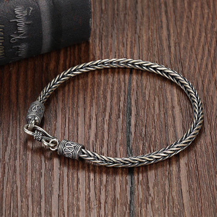 WorldNorse Handcrafted 925 Silver Wheat Wrist Bracelet - image 1
